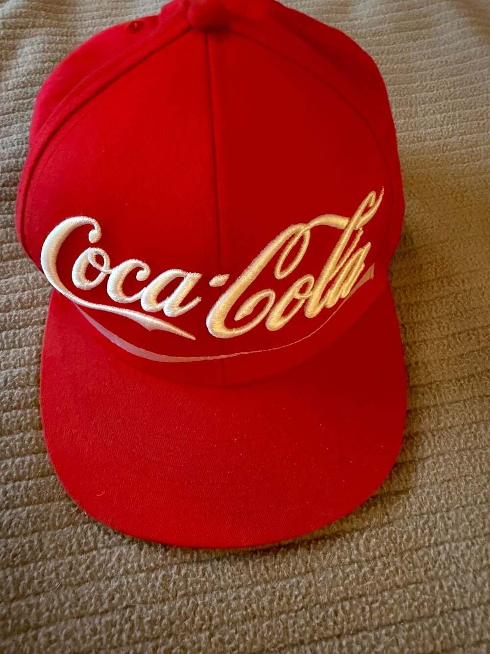 Vintage Coca-Cola Red Embroidered Logo Snapback Hat